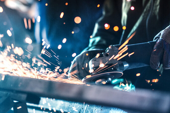 Steel processing plant.